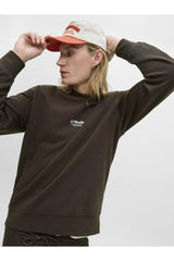 JACK&JONES SWEAT 12278791 - Koyu Kahverengi