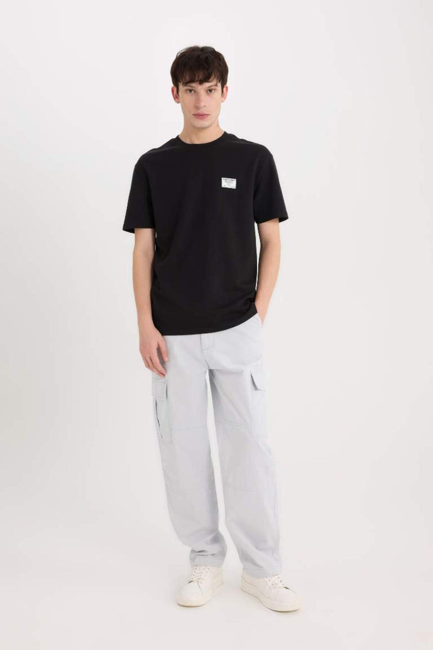 DeFacto D5516AX Erkek T-Shirt - Siyah