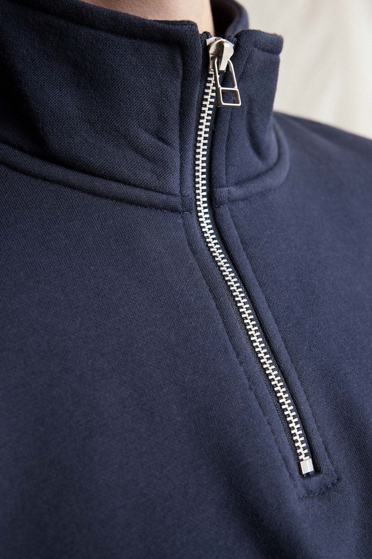 DeFacto Erkek Yarım Fermuarlı Sweatshirt X7405AZ - Koyu Lacivert