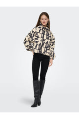 ONLY ONLBETTY BATSLEEVE LIFE AOP JACKET OTW 15281509 - Kahverengi/ Bej