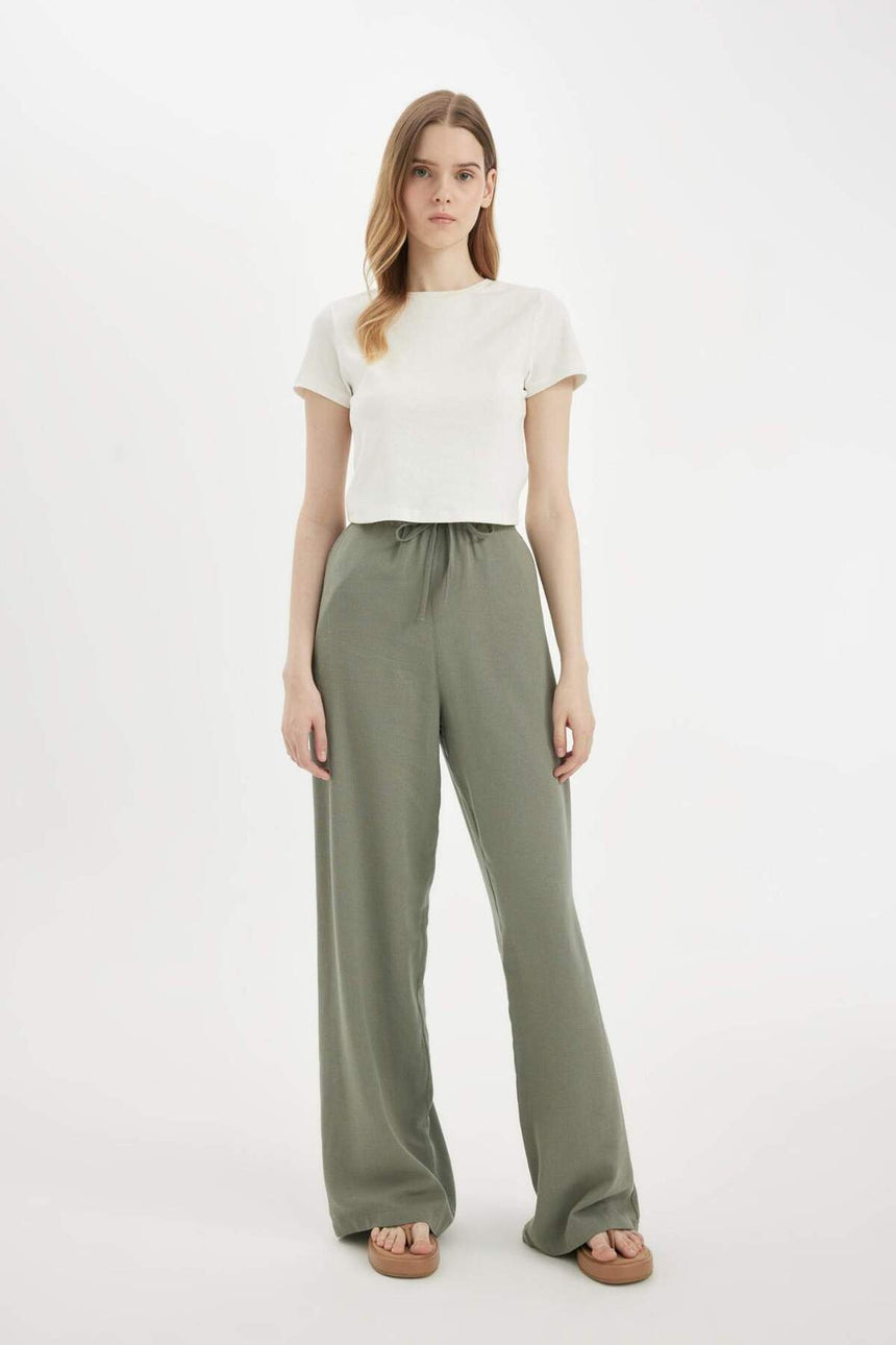 Defacto Kadın Woven Bottom C4545Ax - Koyu Yeşil