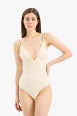 Defacto Kadın Swimsuit B6898Ax - Ekru