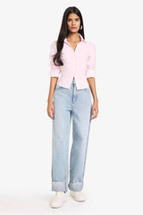 Defacto Kadın Woven Top D4013AX - Açık Pembe