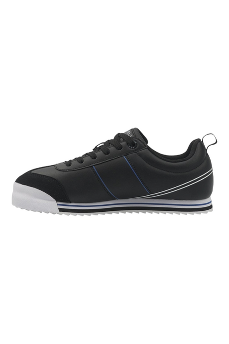 Sporline U.S. Polo Assn. siyah PU erkek sneaker, yan profil görünümü