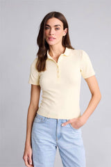 Defacto Kadın Short Sleeve Polo T-Shirt E6577AX - Açık Sarı