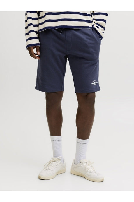 JACK&JONES JPSTGORDON BRANDON SWEAT SHORTS MID 12292136 - Koyu Lacivert
