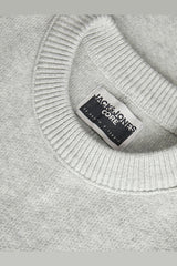 JACK&JONES JORVESTERBRO SWEAT QUARTER ZIP HN NOOS 12268183 - Açık Gri