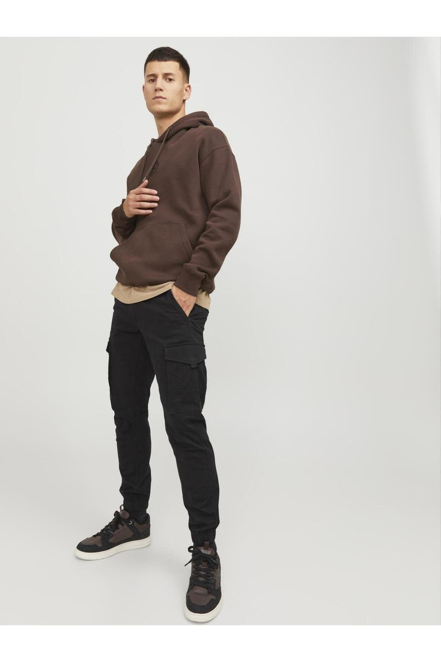 JACK&JONES JPSTPAUL FLAKE CARGO NOOS 12139912 - Siyah