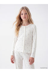 LC Waikiki Kız Çocuk Pijama Takımı W68999B4 - Ekru