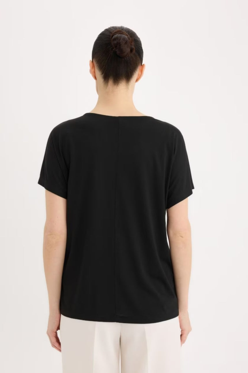 Defacto Kadın Short Sleeve T-Shirt K7701Az - Siyah