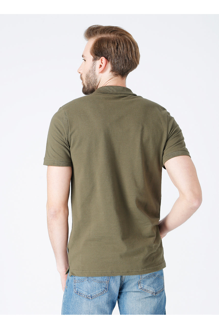 JACK&JONES JJEBASIC POLO SS NOOS 12136516 - Koyu Zeytin Yeşili