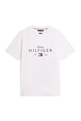 Tommy Hilfiger Erkek BRAND LOVE BIG HILFIGER TEE MW0MW41455 - Beyaz