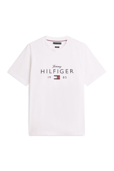 Tommy Hilfiger Erkek BRAND LOVE BIG HILFIGER TEE MW0MW41455 - Beyaz