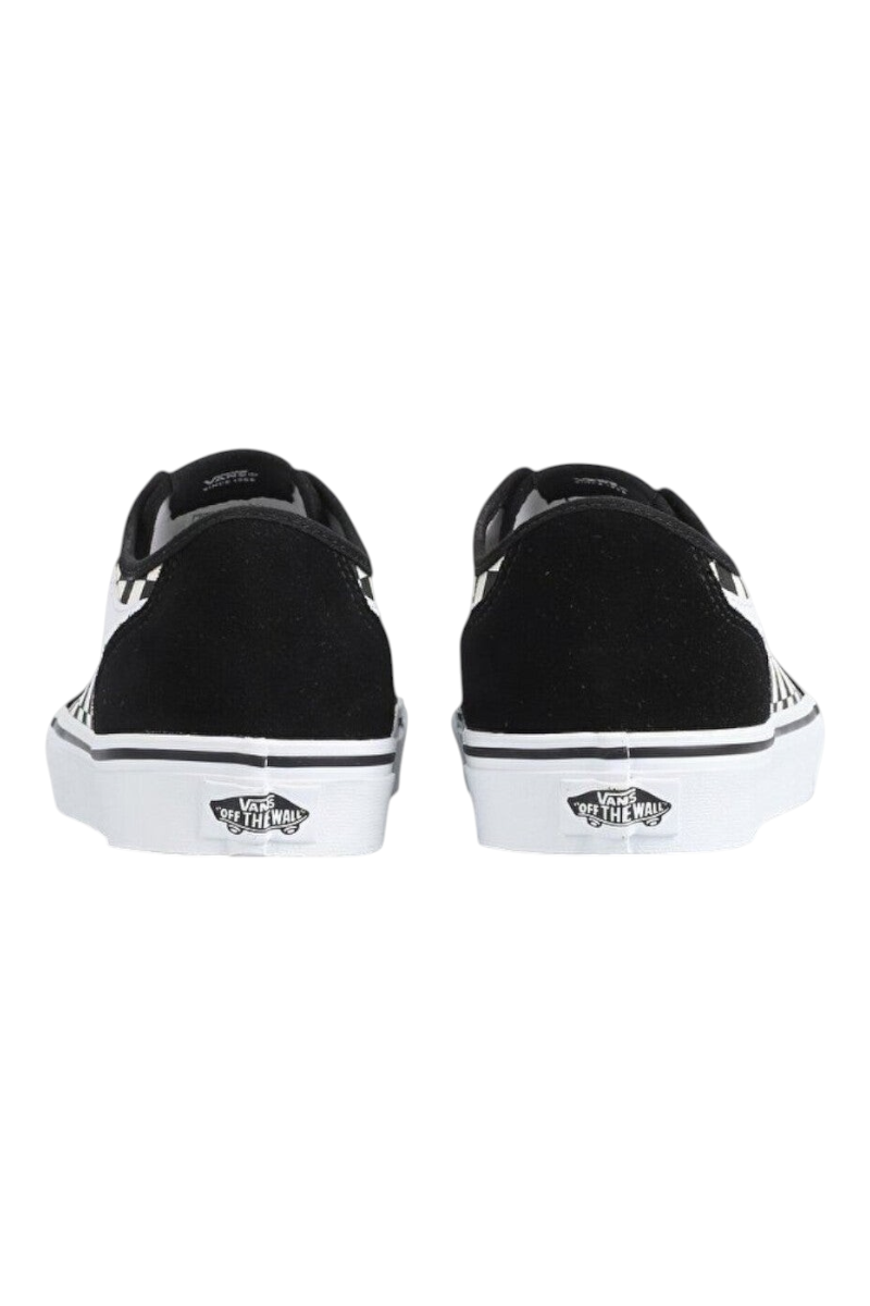Sporline Vans Filmore Decon siyah beyaz dama desenli tekstil erkek sneaker ayakkabı arka görünüm