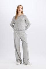 Defacto Kadın Trousers C6402Ax - Açık Gri