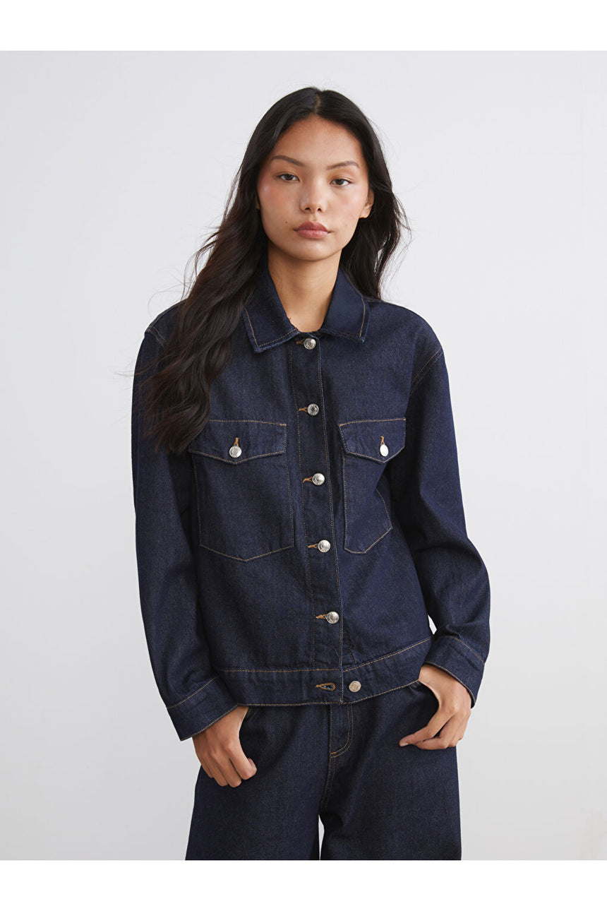 LCW KADIN W5JR80B8 CKT,JUNI-JACKET-TR - Koyu Lacivert