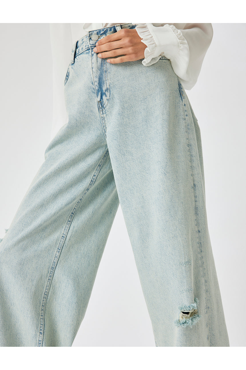 KOTON KADIN TROUSERS 5WAL40090MD - Sarı