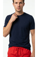 Calvin Klein Erkek SS CLASSIC MONOGRAM TEE LV04RD254G - Mavi