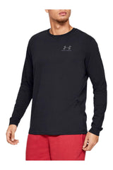 Under Armour Sportstyle Left Chest Erkek Uzun Kollu T-Shirt 1329585 - Siyah