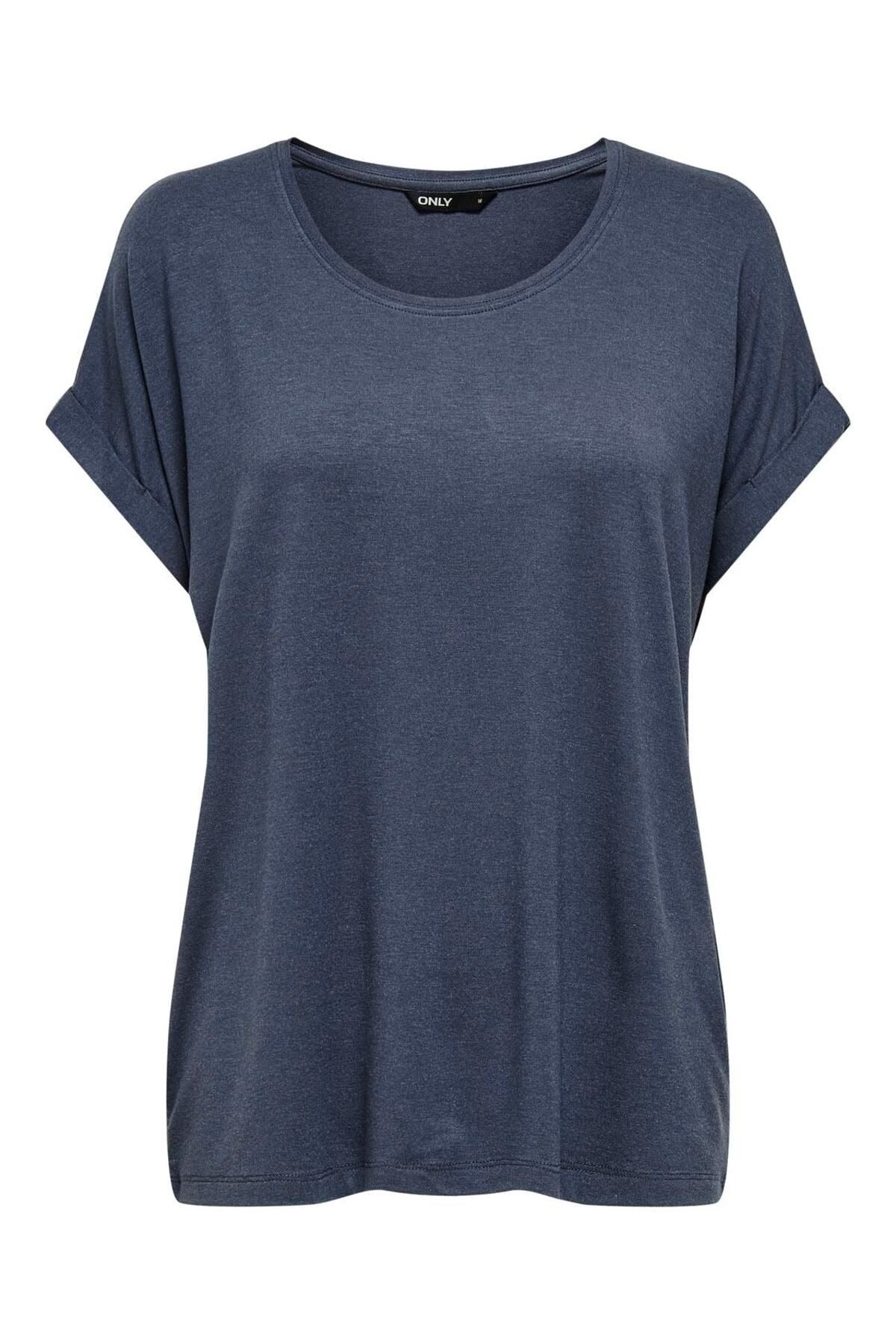 ONLY T-SHIRT 15106662 - Ton Geçişli Mavi