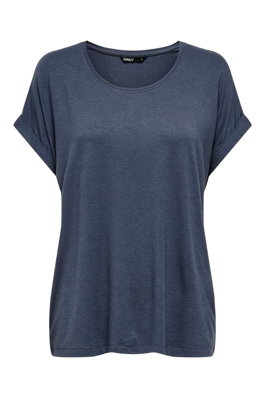 ONLY T-SHIRT 15106662 - Ton Geçişli Mavi