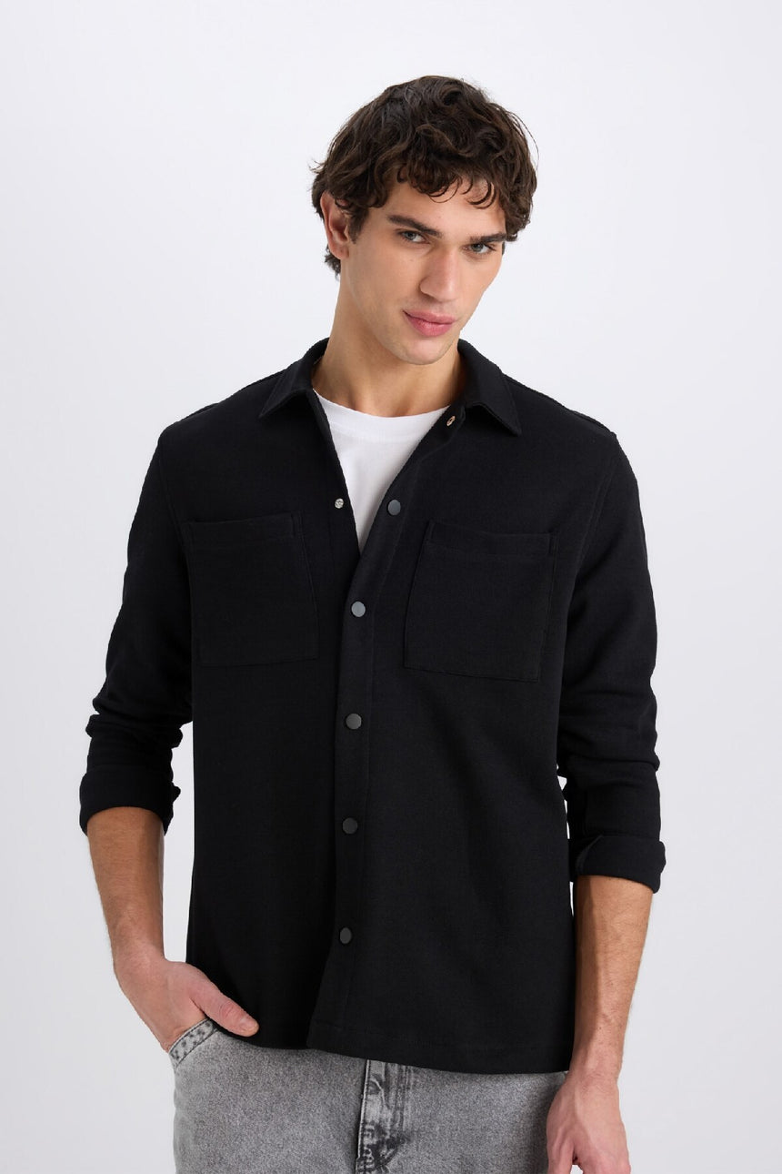 Defacto Erkek Overshirt D8876Ax - Siyah