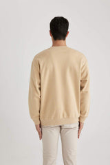 Defacto Erkek Sweat Shirt T5139Az - Kahverengi / Kum Beji
