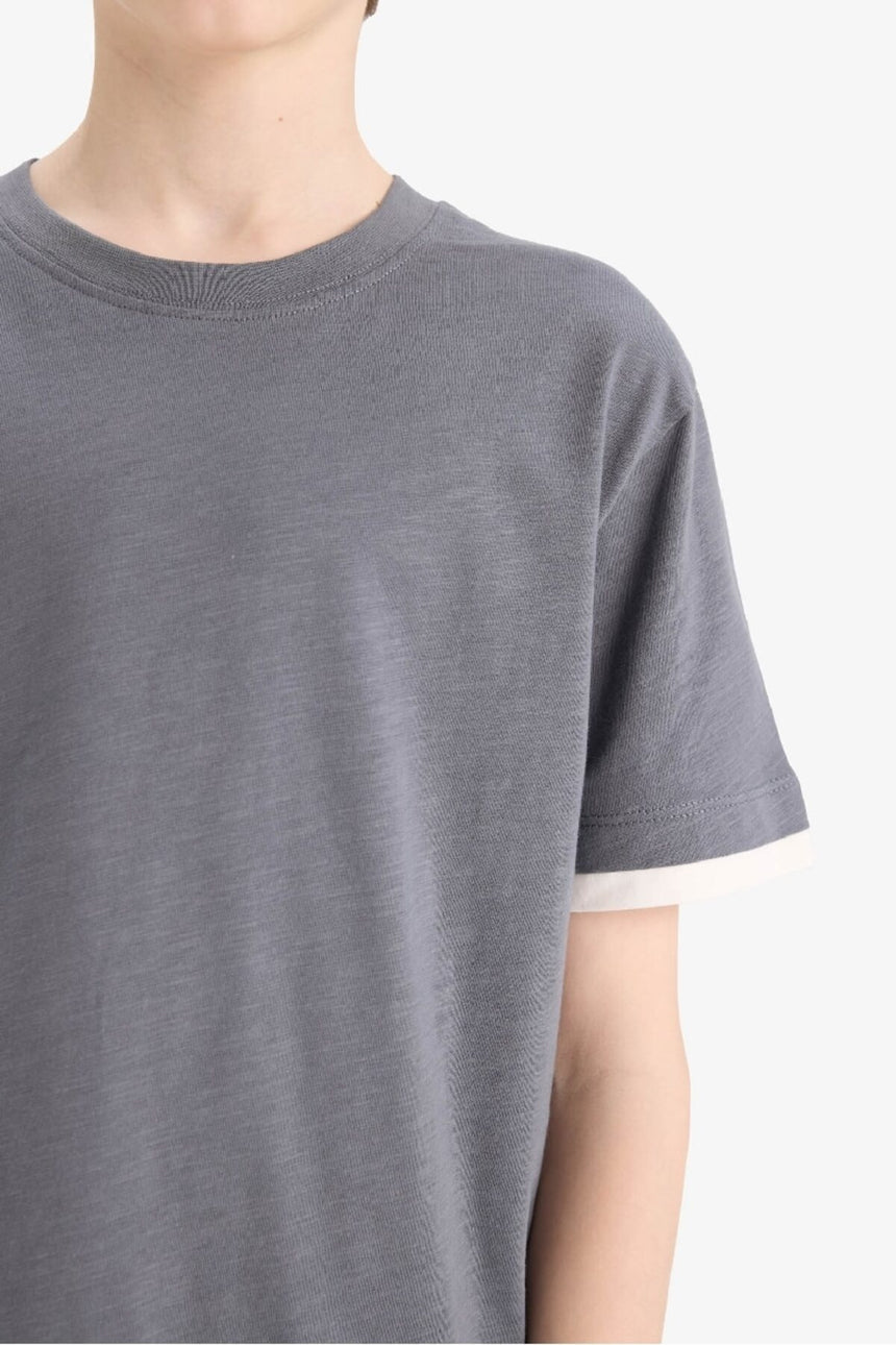 Defacto Çocuk Short Sleeve T-Shirt B5928A8 - Antrasit