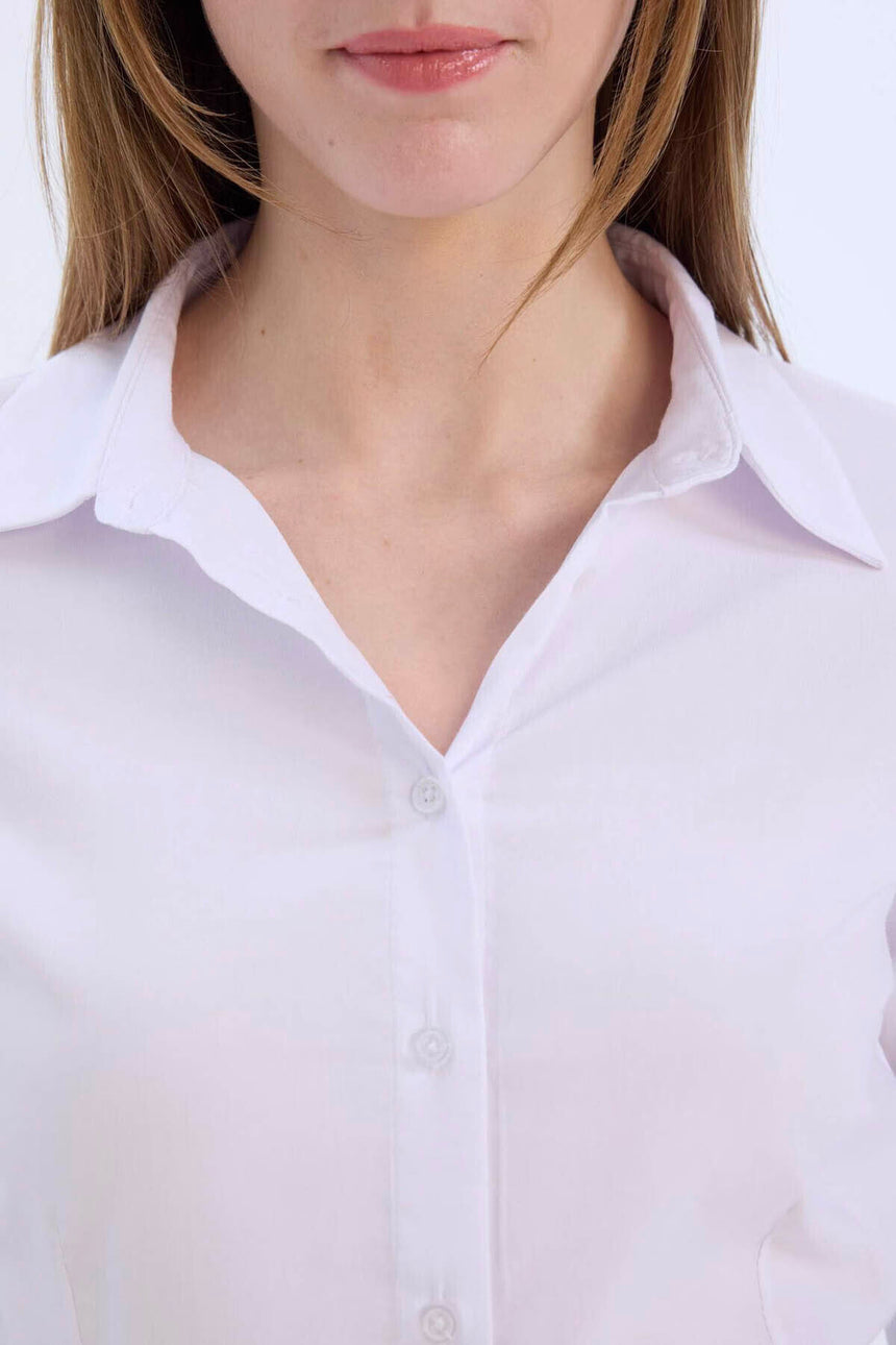 Defacto Kadın Woven Top I5278AZ - Mor/ Beyaz