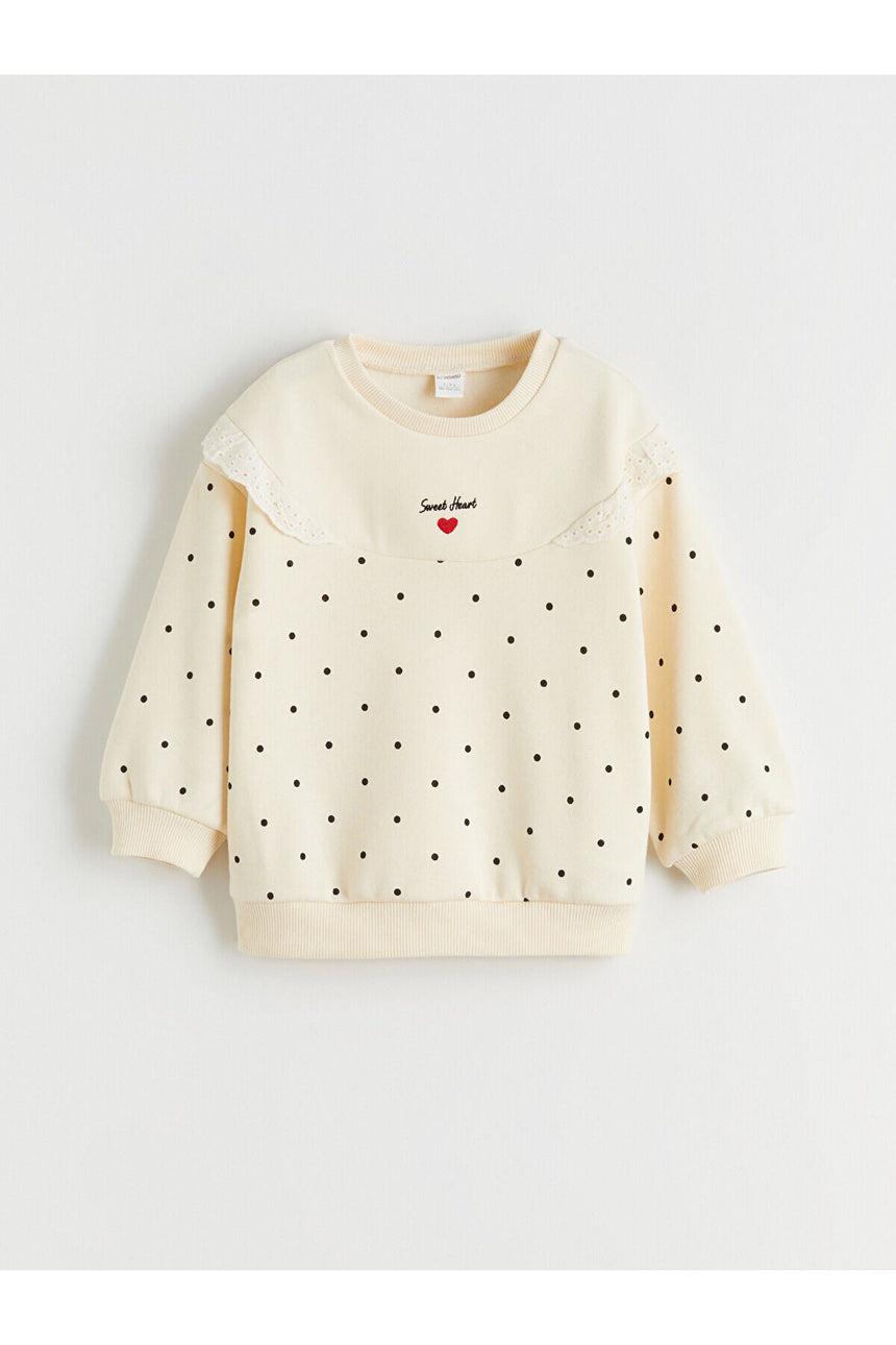 LC Waikiki Çocuk Sweatshirt W5N283B1 - Ekru