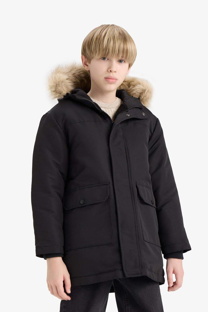 Defacto Çocuk Coat/Parka C8783A8 - Siyah