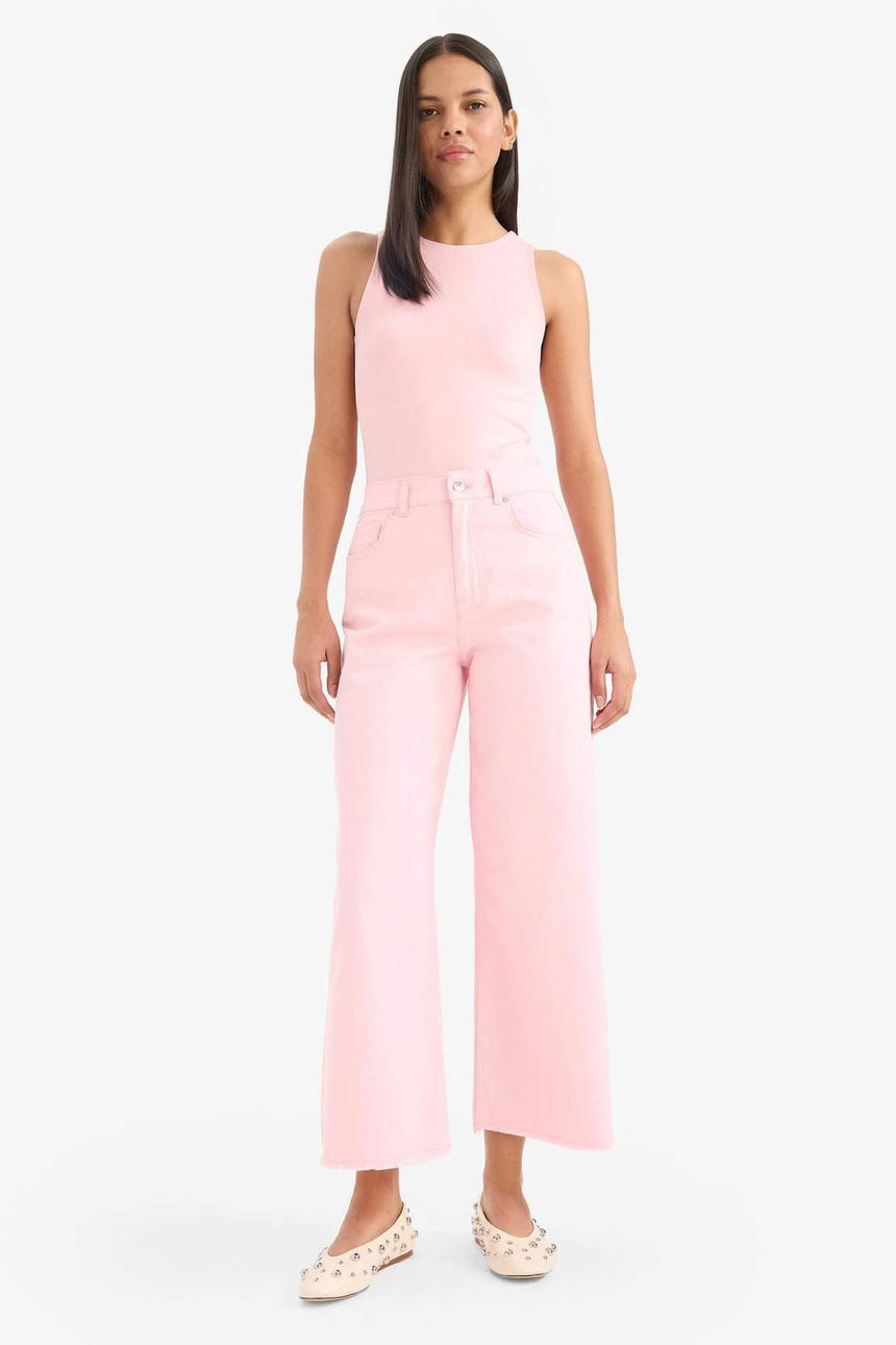 Defacto Kadın Trousers C7535AX - Pembe