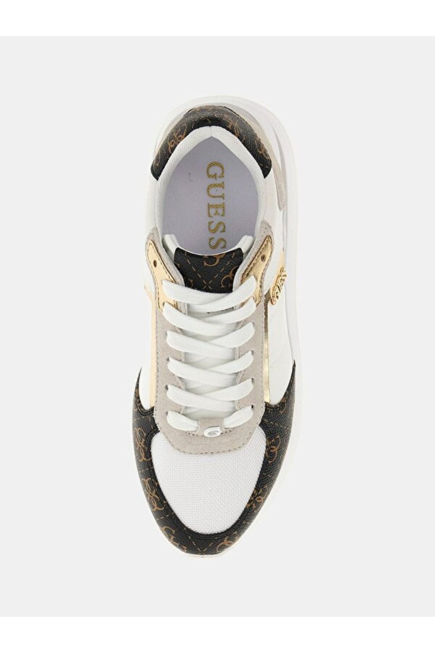 Guess Kadın Energy3 Sneaker Flpeg3 - Beyaz/ Kahverengi