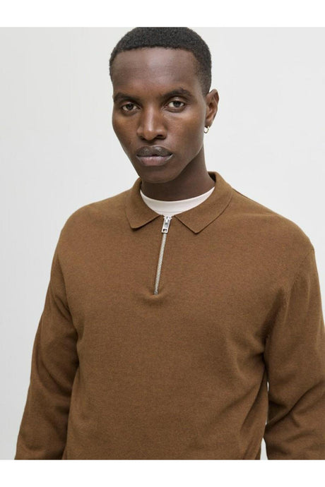 JACK&JONES PULLOVER 12268210 - Kahverengi/ Turuncu