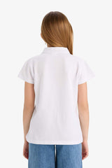 Defacto Çocuk Short Sleeve Polo T-Shirt I0427A6 - Beyaz