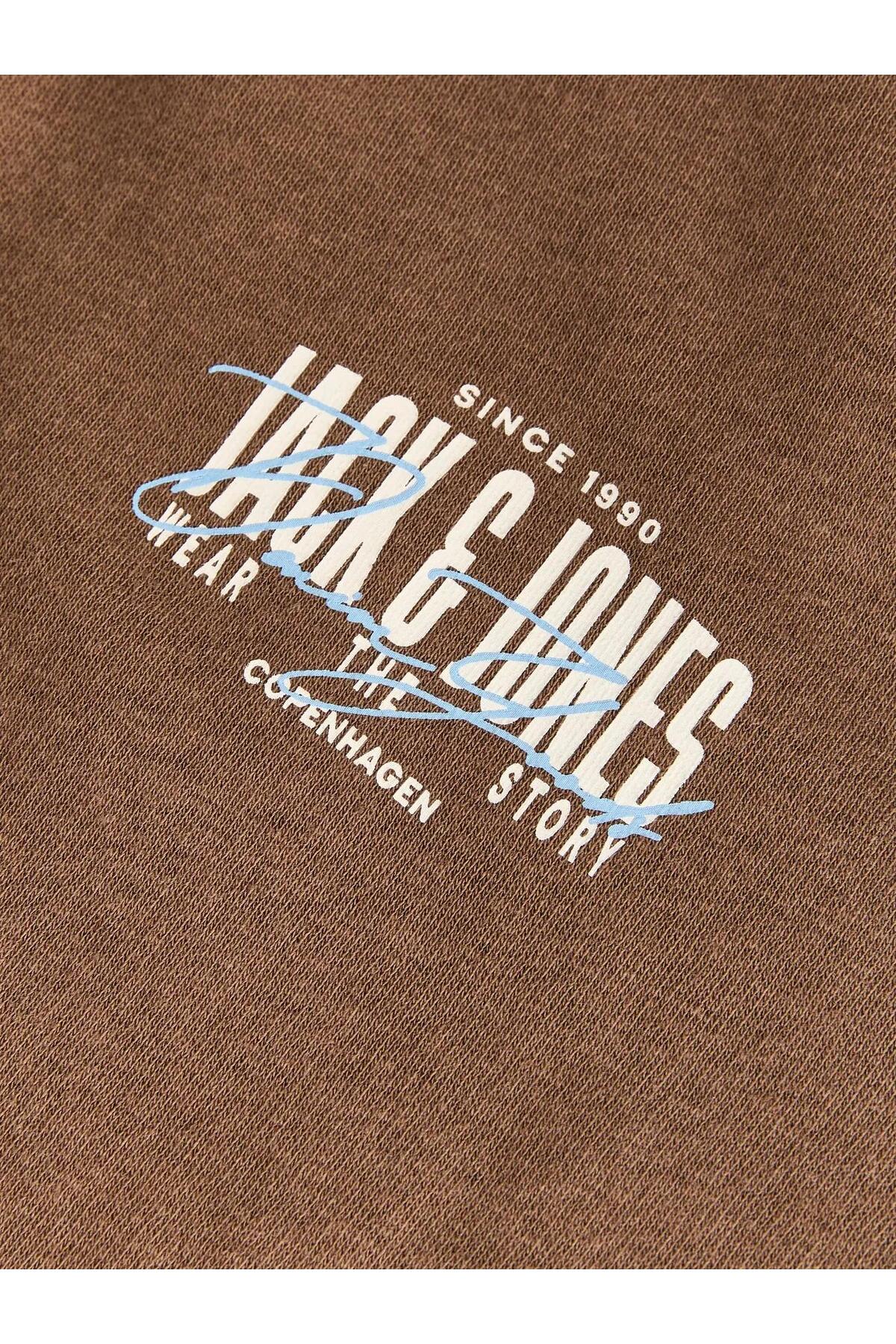 Jack & Jones Aero Erkek Sweatshirt 12298492 - Kahverengi