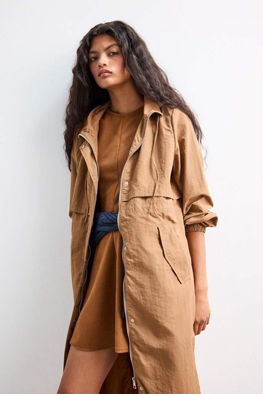 Defacto Kadın Raincoat E8554AX - Kahverengi