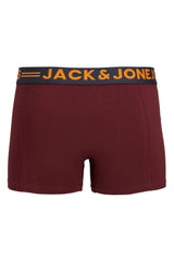 JACK&JONES JACLICHFIELD TRUNKS 3 PACK NOOS 12113943 - Koyu Kırmızı