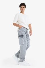 DeFacto D7263AX Erkek Jean Pantolon - Açık Gri