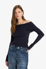 Defacto Kadın Pullover B6537Ax - Koyu Lacivert