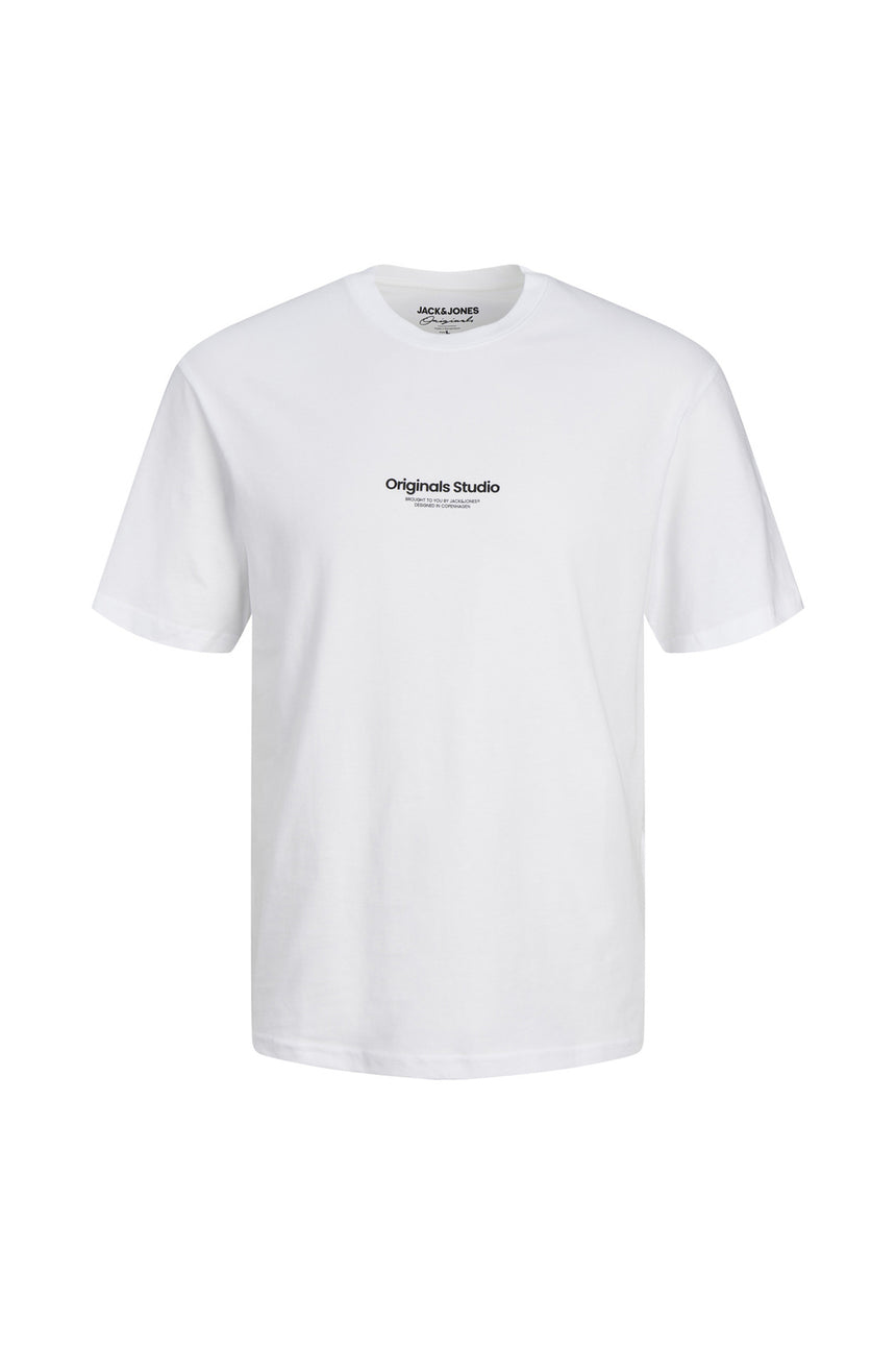 JACK&JONES T-SHIRT MALE KNIT IDF100 12240121 - Beyaz