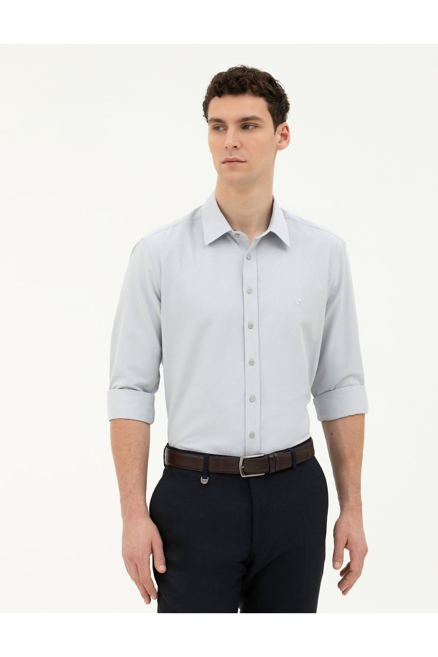 pierre cardin erkek dokuma gömlek 1833433 - Gri
