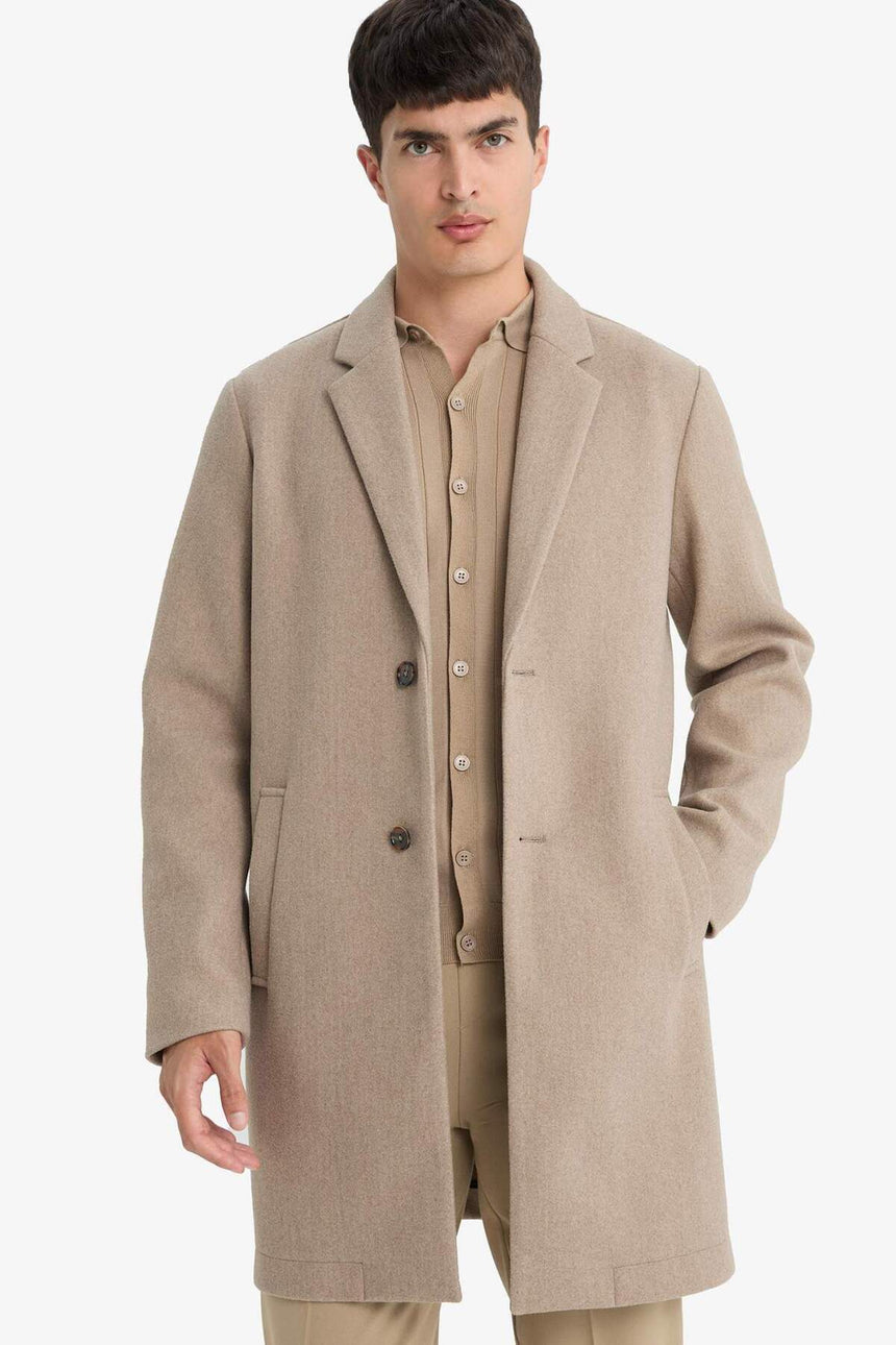 Defacto Erkek Coat/Parka Y8903Az - Gri/ Kahverengi