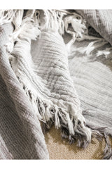 LCW HOME S60040S8 BAT,MUSLINDUZ-THROW - Antrasit
