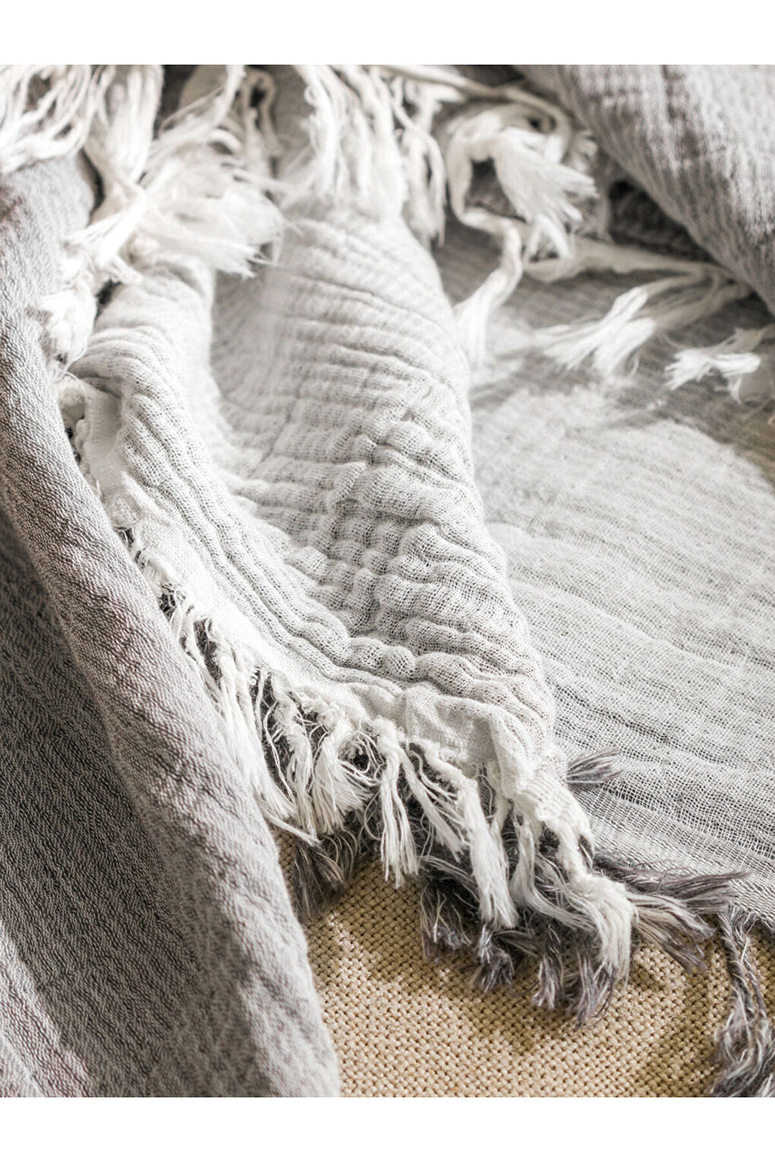 LCW HOME S60040S8 BAT,MUSLINDUZ-THROW - Antrasit