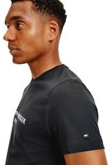 Tommy Hilfiger ERKEK CORE TOMMY LOGO TEE MW0MW11465 - Sİyah