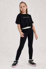 Defacto Çocuk Leggings A6907A8 - Siyah