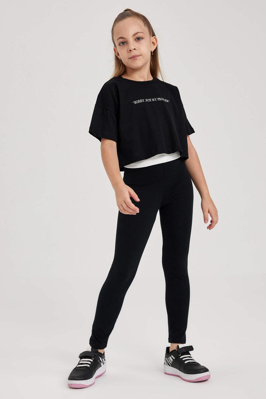 Defacto Çocuk Leggings A6907A8 - Siyah
