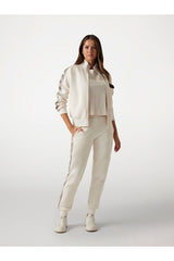 GUESS KADIN BRITNEY FULL ZIP SWE V2YQ16KB3P2 - Krem