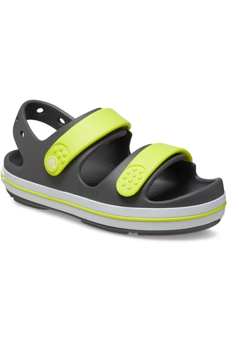 Crocs Kids Crocband Cruiser Sandal T 209424 - Koyu Gri/ Yeşil/ Sarı